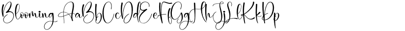 Blooming font