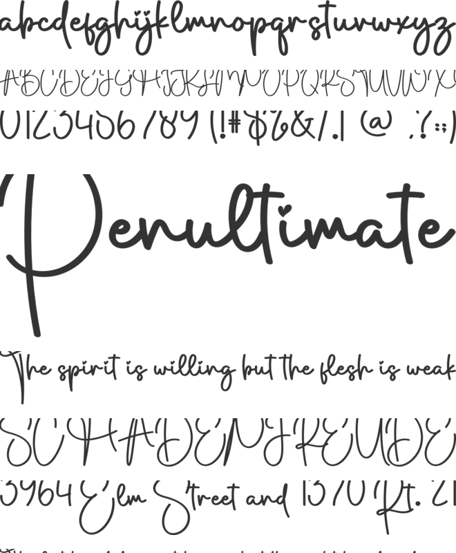Smooth Signature font preview