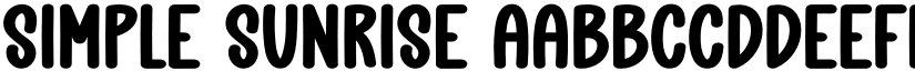 Simple Sunrise font