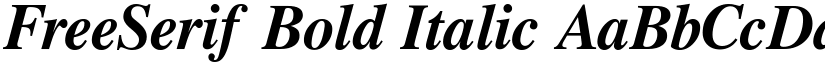 FreeSerif Bold Italic font