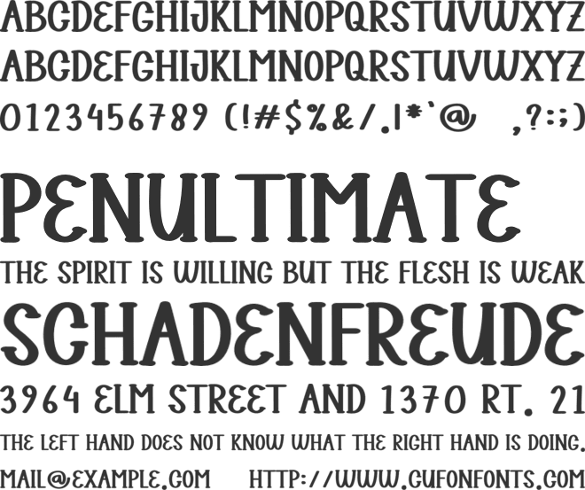 Mother Marker font preview