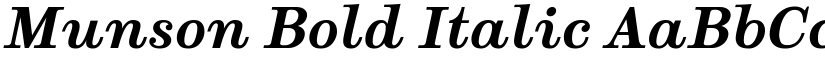 Munson Bold Italic font