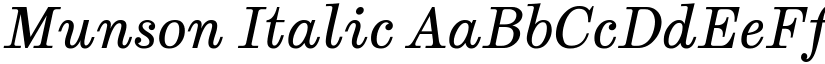 Munson Italic font
