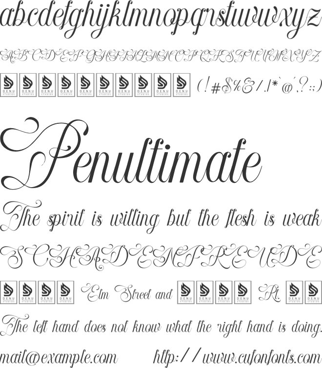 Raufendry font preview