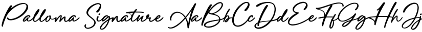 Palloma Signature font download