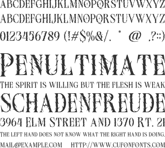 Serpent Cresh font preview
