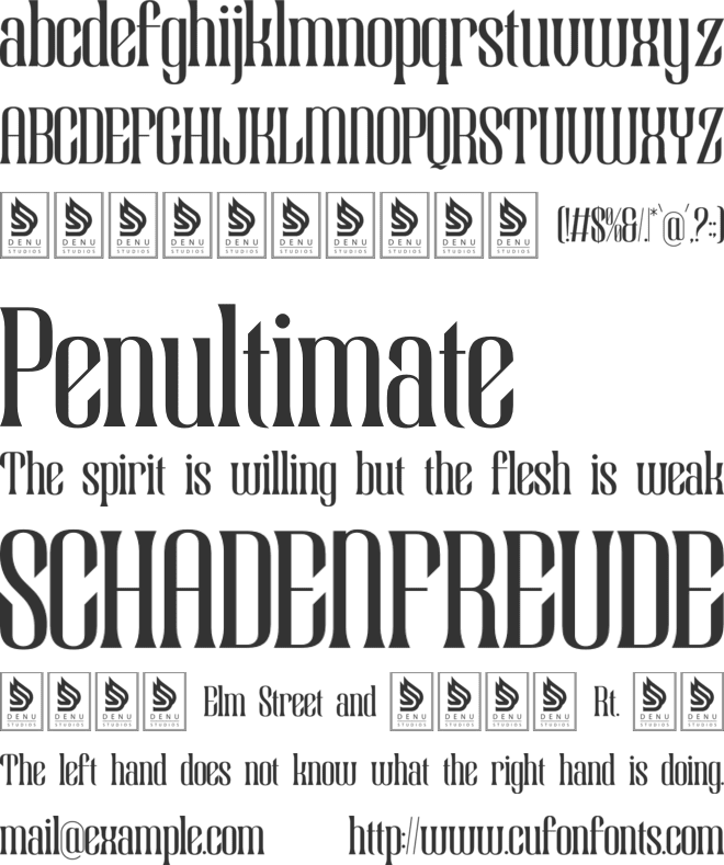 Rourque Hollowrail font preview