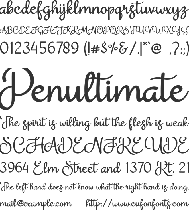 Mrs Nurse font preview