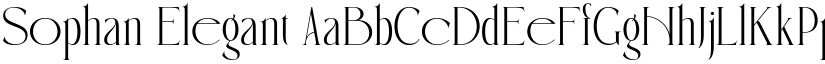 Sophan Elegant font