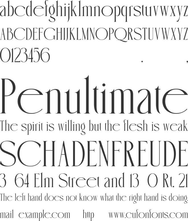 Sophan Elegant font preview