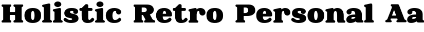 Holistic Retro Personal font