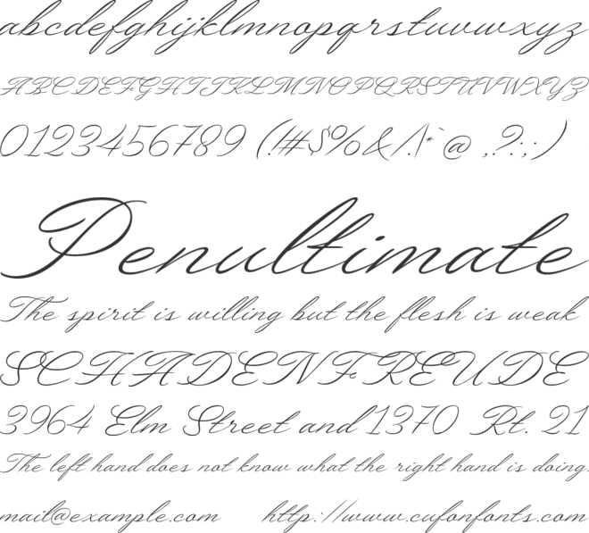 Stindle font preview