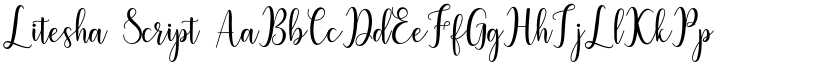Litesha Script font