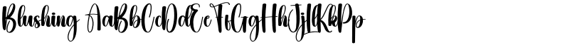 Blushing font