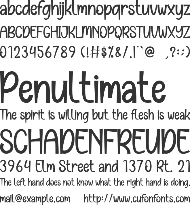 Love Samantha font preview