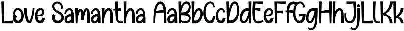Love Samantha font