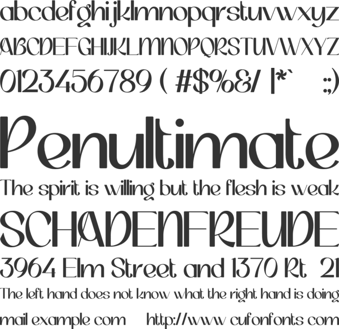 Renjanis font preview