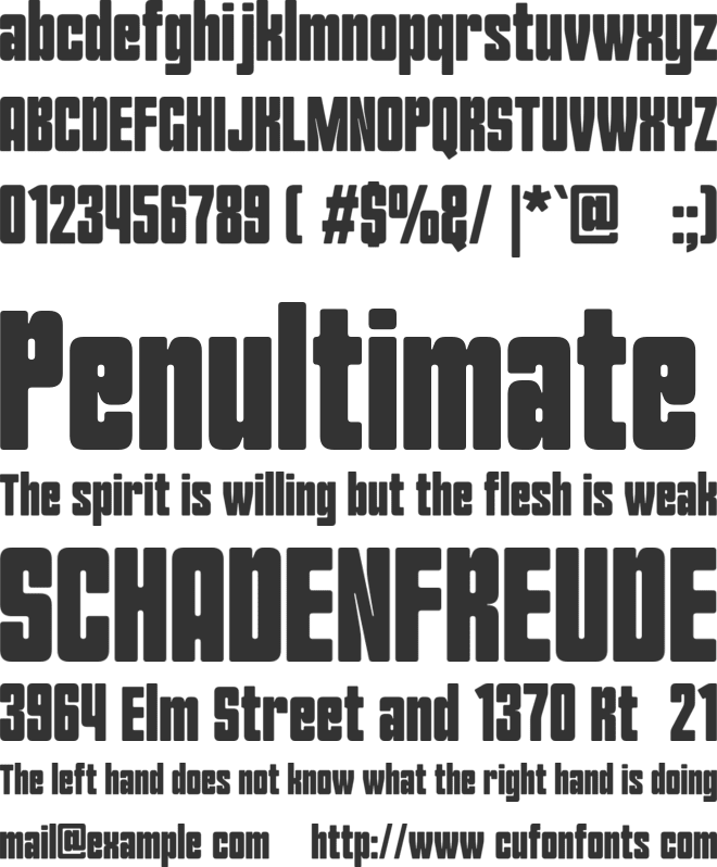 Klorhine font preview