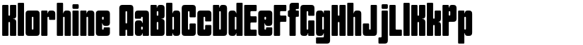 Klorhine font