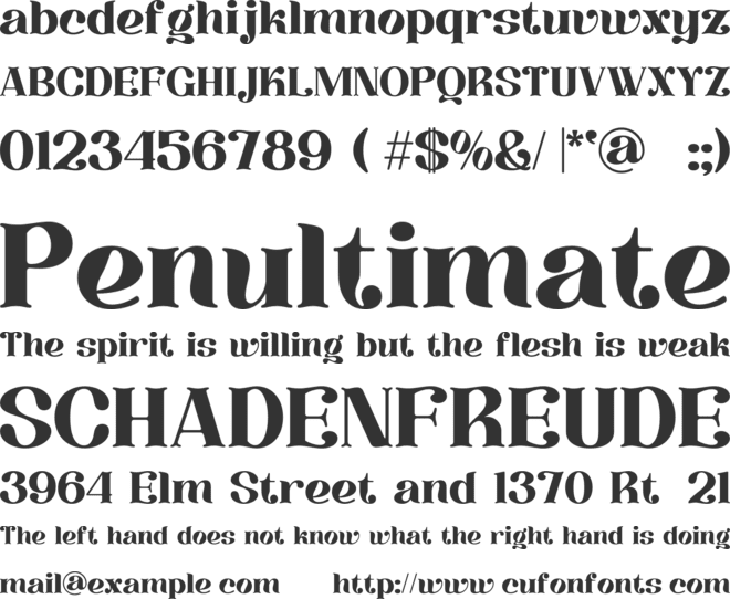 Jollyfish font preview