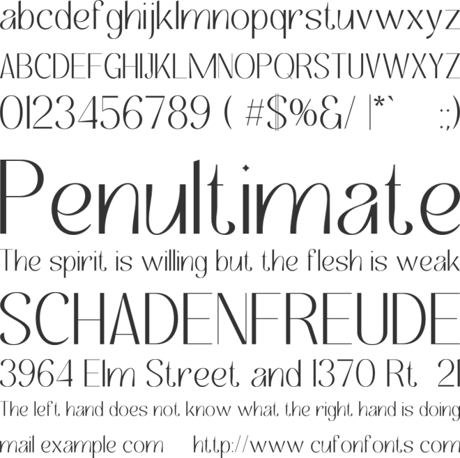 Jasmeena font preview