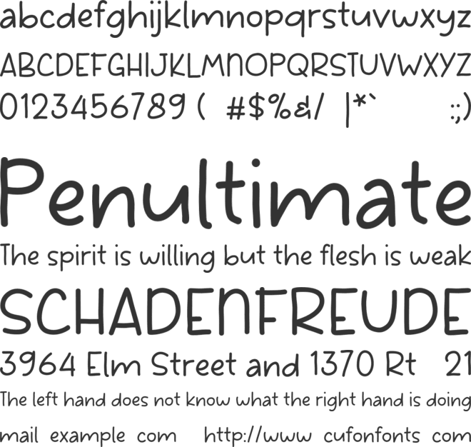 Funicula font preview