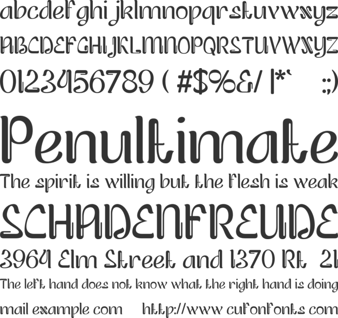 Besthari font preview