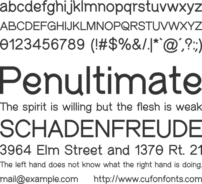 Tavero font preview