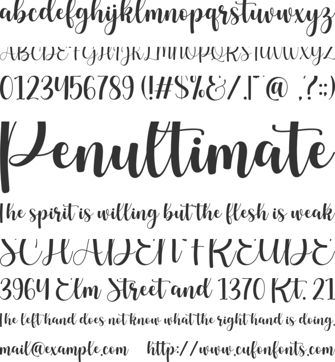 Emily Joseph font preview