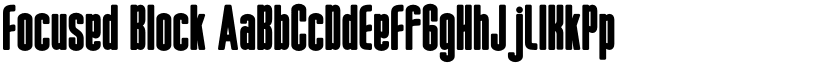 Focused Block font
