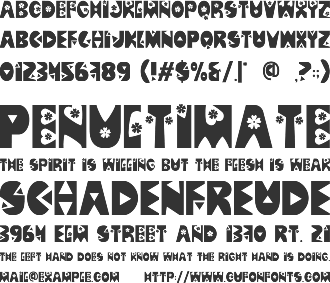 Flumbo Quirky font preview