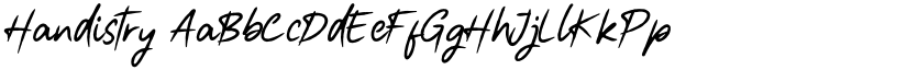 Handistry font