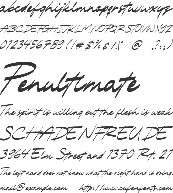 Graceluxe font preview