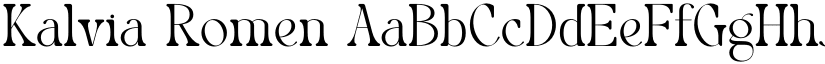 Kalvia Romen font
