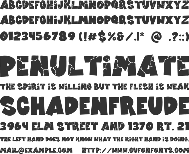 Funky Crack font preview