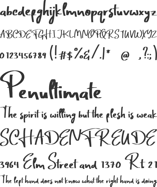 Formink font preview