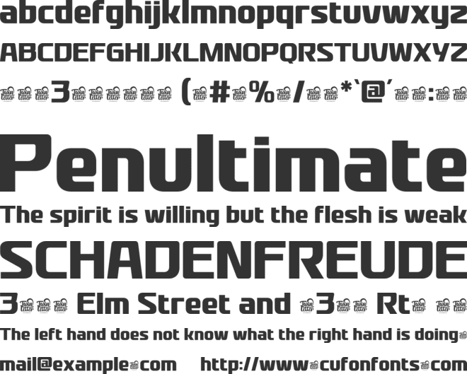 Pedal Track Trial font preview