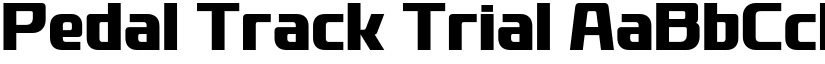 Pedal Track Trial font