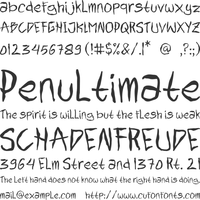 Kids Sketch font preview