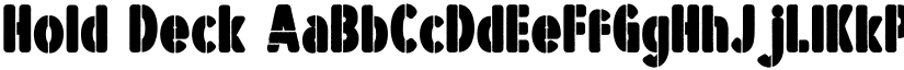 Hold Deck font