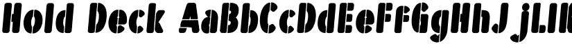 Hold Deck font