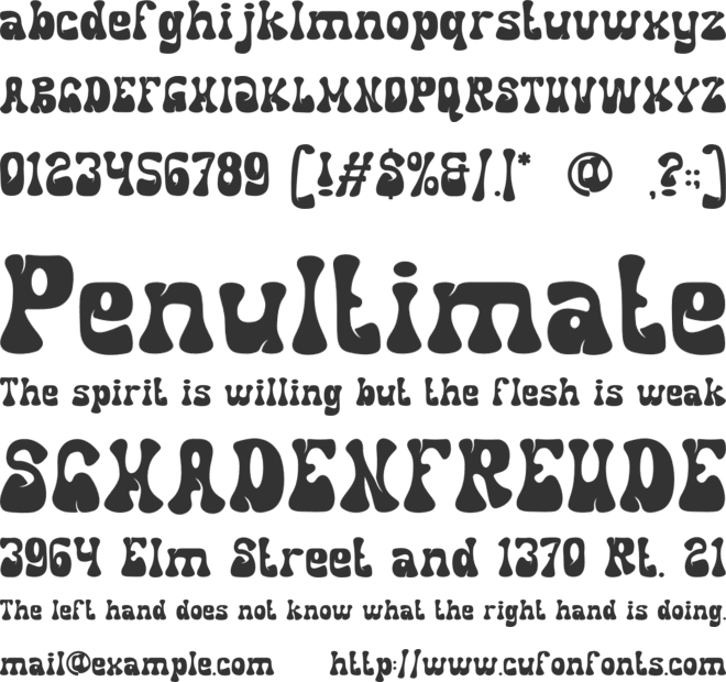 Funkdash font preview