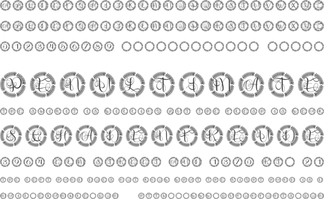 Ardenvale Monogram font preview