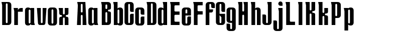 Dravox font