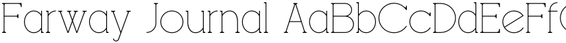 Farway Journal font