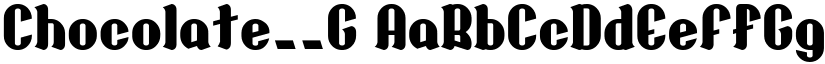 Chocolate__G font