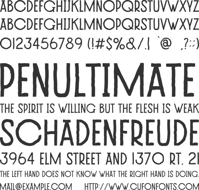 SFC Grandstones font preview