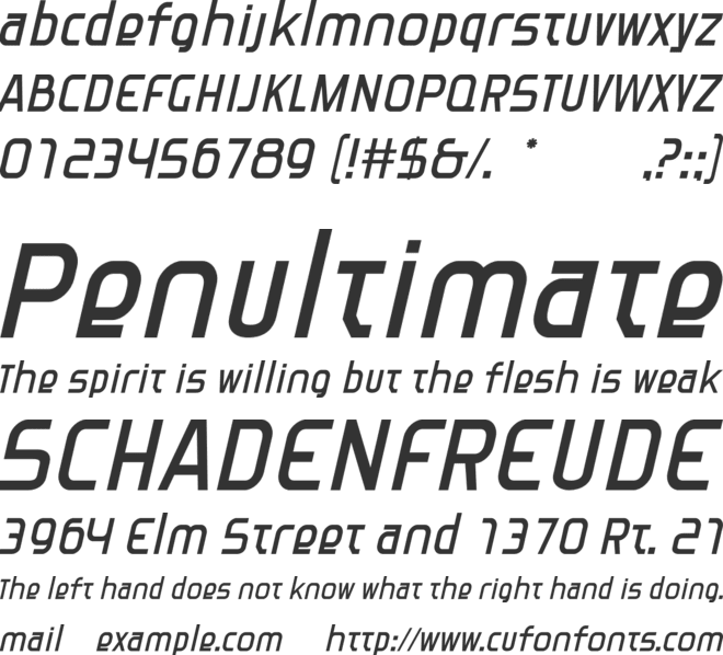 Po Ligon font preview