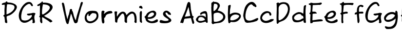 PGR Wormies font