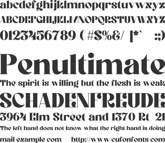 Vakanza font preview